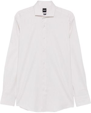 BOSS Camicia Hank Bianco Sporco A Maniche Lunghe