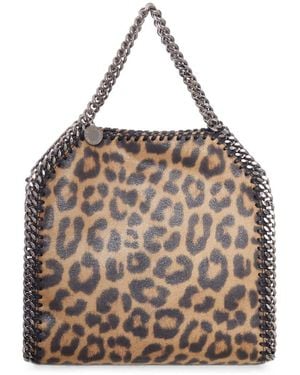 Stella McCartney Borsa Mini Falabella Leopardata Color Burnt Almond - Multicolore