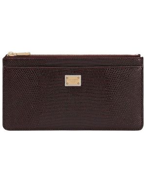 Dolce & Gabbana Portafoglio Con Zip - Marrone
