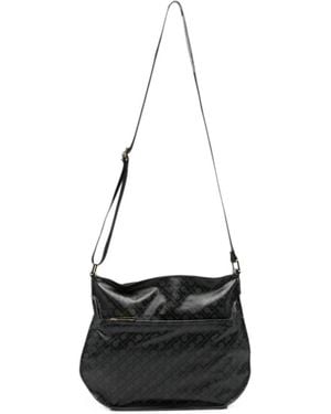 Gherardini Borsa Small Excalibur Nera Con Logo All-Over - Nero