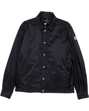 Moncler Giacca Blu Lucida Leggermente Imbottita