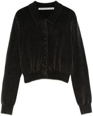 Alexander Wang Cardigan Con Colletto - Nero