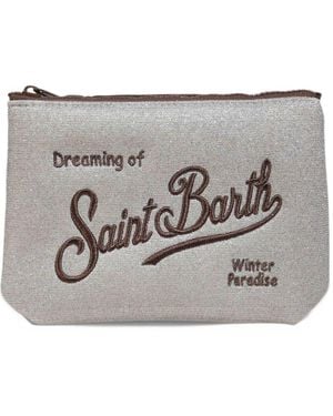 MC2 Saint Barth Pochette Aline Lurex Con Logo - Grigio