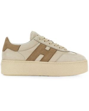 Hogan Sneakers Con Dettagli Marroni - Neutro