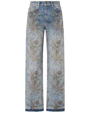 Liu Jo Jeans Blu Chiaro Con Stampa Floreale