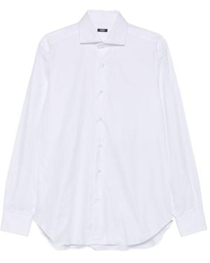 Barba Napoli Camicia Bianca A Maniche Lunghe - Bianco