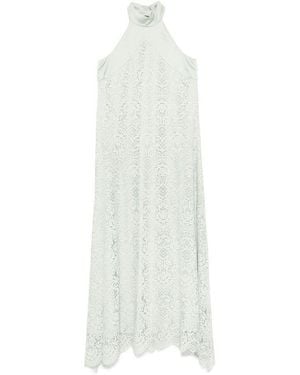 D. EXTERIOR Abito Midi Chiaro Con Scollo All'Americana - Bianco
