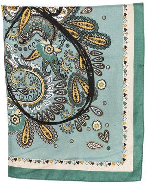 SGOMBERO CANTINE Foulard Di Seta Con Stampa - Verde