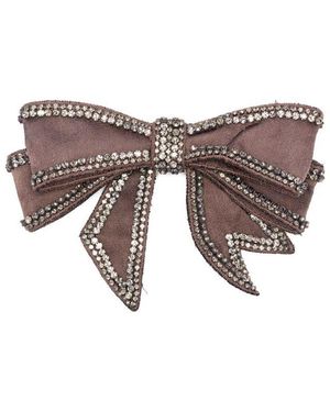 Vanisé 'Beaver Bow' Brooch - Brown