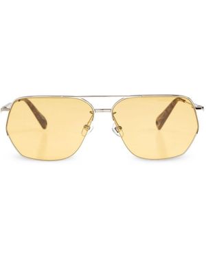 Jacquemus Occhiali Da Sole Aviator Argento E Giallo Con Design Contemporaneo - Neutro