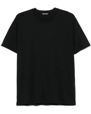 Tom Ford T-Shirt Nera Girocollo - Nero