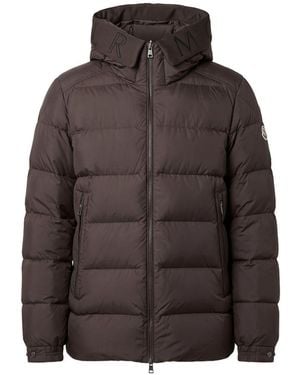 Moncler Piumino Marrone Orvelle Con Collo Alto E Tasche