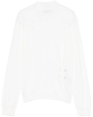 Liu Jo Wool Turtleneck Sweater - White