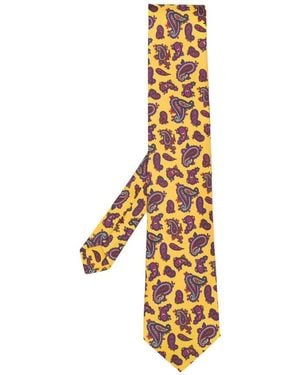 Etro Paisley Print Tie - Metallic