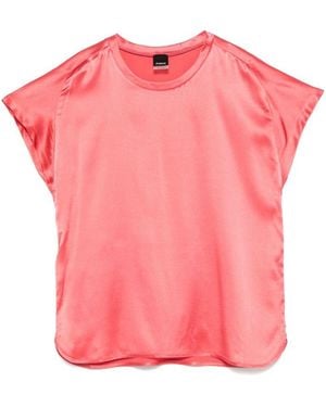 Pinko Coral Silk 'Frida' Blouse - Pink