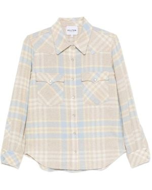 Kujten Camicia Lumber A Maniche Lunghe - Bianco