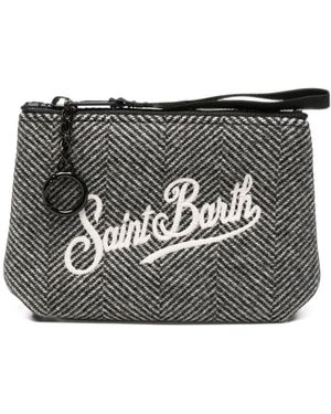 MC2 Saint Barth Pochette Aline Mini Con Motivo Spigato - Grigio