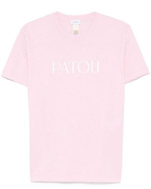 Patou T-Shirt With Logo Print On The Chest - Pink
