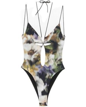 Amazuìn Costume Intero Multicolore Layla Faded Floral - Bianco