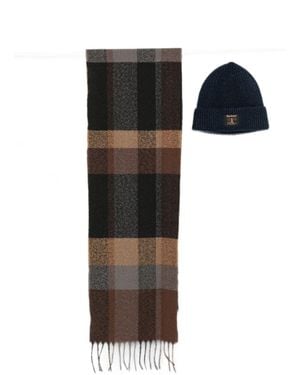 Barbour Set Regalo Berretto E Sciarpa Westerdale - Nero