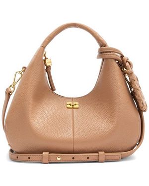 Ganni Borsa Hobo Mini - Neutro
