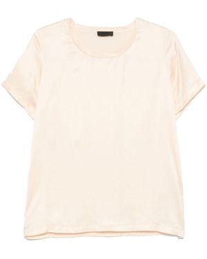 Liu Jo Blusa Girocollo A Maniche Corte - Neutro