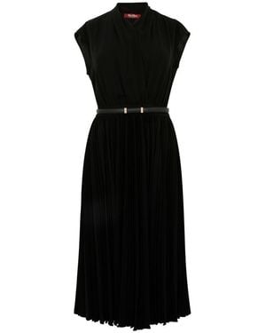 Max Mara 'Albino' Belted Midi Dress - Black