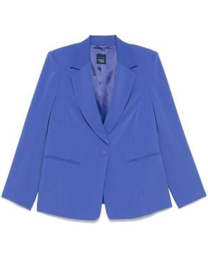 Marina Rinaldi Electric 'Crema' Single-Breasted Blazer - Blue