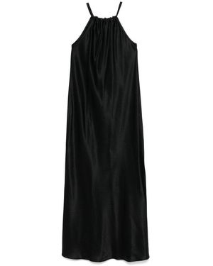 Antonelli Silk Blended Midi Dress - Black