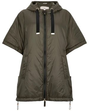 Max Mara 'Greenci' Khaki Hooded Cape