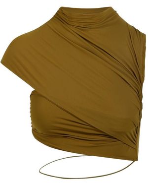Amazuìn Top Verde Militare Fasciante