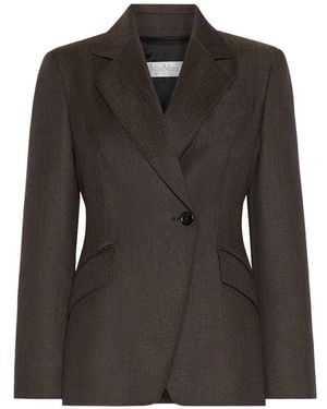 Max Mara Blazer Mxmneutro Nero Monopetto Con Tasche