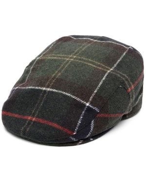 Barbour Gallingale Tartan Flat Cap - Gray