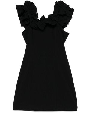ROTATE BIRGER CHRISTENSEN Mini Abito Con Volant - Nero
