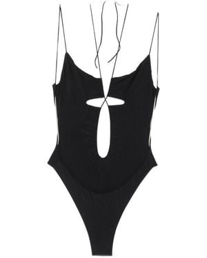 Amazuìn Costume Intero Nero Con Dettagli Cut-Out