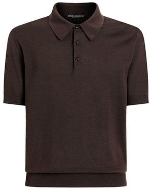 Dolce & Gabbana Polo A Maniche Corte - Nero