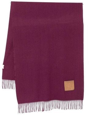 Liu Jo Burgundy Scarf With Fringes - Purple