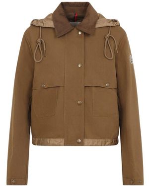 Moncler Giacca Aconitum Con Cappuccio - Marrone