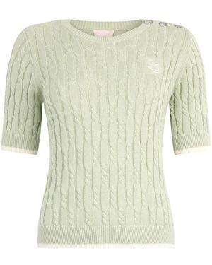 Liu Jo T-Shirt Lavorata A Maglia - Verde