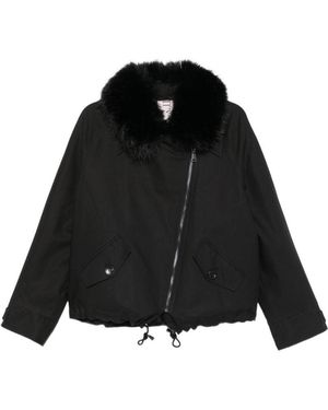 VALENTINI 1972 Parka Corto Nero Con Intenro