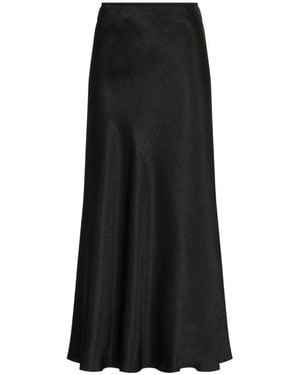 Maison Margiela Satin Midi Skirt - Black