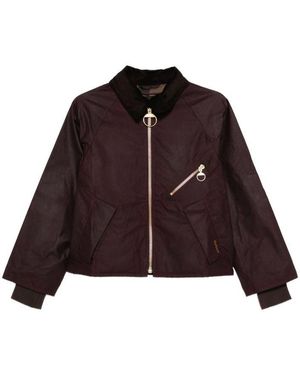 Barbour Shade Of Jacket With A Ribbed Collar - Brown