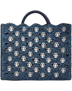 Rabanne Denim Tote Bag - Blue