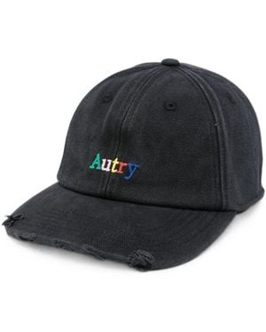 Autry Cappello Da Baseball Effetto Usurato Con Logo Ricamato Colorato - Blu