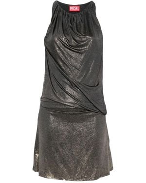 DIESEL Abito Corto Con Effetto Metallizzato - Grigio
