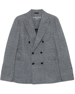 Circolo 1901 Blazer Doppiopetto Blu - Grigio