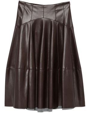 Liu Jo Gonna Midi A Pieghe Morbide - Marrone