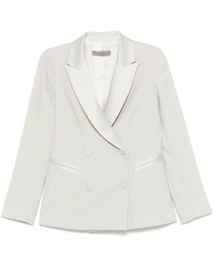 D. EXTERIOR Blazer Chiaro Doppiopetto - Bianco