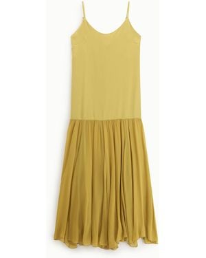 Dixie Robe Longue À Fines Bretelles - Jaune