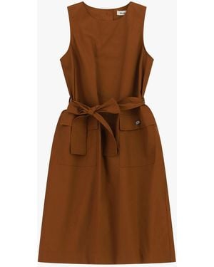 Dixie Robe Sans Manches À Ceinture Et Poches Devant - Neutre